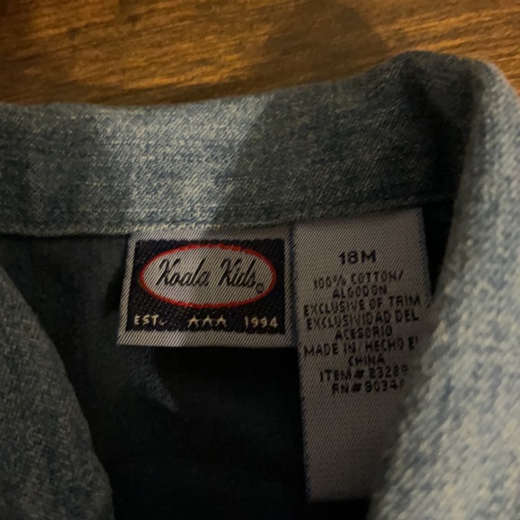 Koala Kids embroidered blue corduroy & jean jacket size 18 mo. great condition - Picture 2 of 6